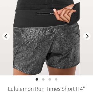 Lululemon Black Foil Shorts - Size 6